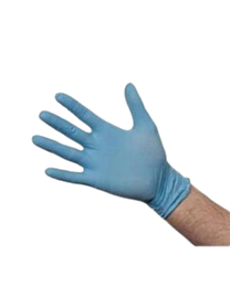 100 x Medium Blue Nitrile Gloves Powder Free