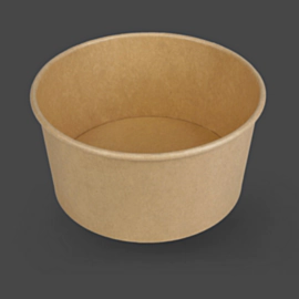 300 x 1000ml Kraft Food Bowl Round Cardboard Food Container 300 x 1000ml Kraft Food Bowl Round Cardboard Food Container