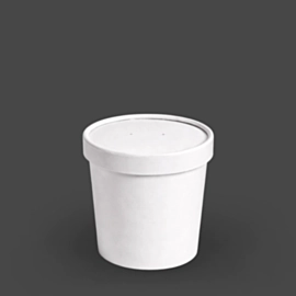 250 x 12oz White Paper Soup Container with Paper Lids 250 x 12oz White Paper Soup Container with Paper Lids