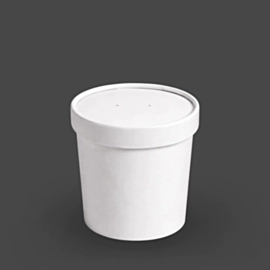 250 x 16oz White Paper Soup Container with Paper Lids 250 x 16oz White Paper Soup Container with Paper Lids