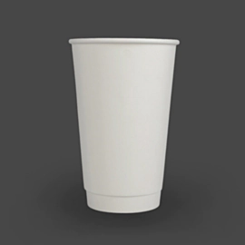 500 x 16oz White Double Walled Paper Cups For Hot Drinks 500 x 16oz White Double Walled Paper Cups For Hot Drinks