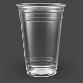 500 x 20oz Plastic Clear Smoothie Cups - Milkshake Cups and Iced Coffee Cups