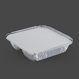 300 x Cardboard Flat Lids for 2 Compartment Foil Container Trays LID ONLY 300 x Cardboard Flat Lids for 2 Compartment Foil Container Trays LID ONLY