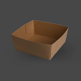 500 x Kraft Brown Open Cardboard Food Trays 4 inch 500 x Kraft Brown Open Cardboard Food Trays 4 inch