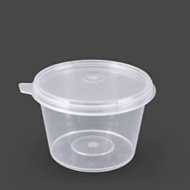 500 x 4oz Microwavable Portion Pot with Hinged Lid 500 x 4oz Microwavable Portion Pot with Hinged Lid