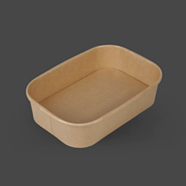 300 x Kraft Rectangular Food Container Base 500ml 300 x Kraft Rectangular Food Container Base 500ml