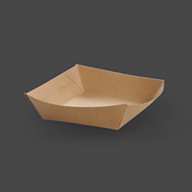 500 x Kraft Brown Open Cardboard Food Trays 5 inch 500 x Kraft Brown Open Cardboard Food Trays 5 inch