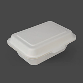 500 x Bagasse Clamshell Hinged Food Boxes 7x5 inch 500 x Bagasse Clamshell Hinged Food Boxes 7x5 inch