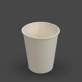 1000 x 8oz White Single Wall Paper Cups for Hot Drinks