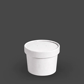 250 x 8oz White Paper Soup Container with Paper Lids 250 x 8oz White Paper Soup Container with Paper Lids