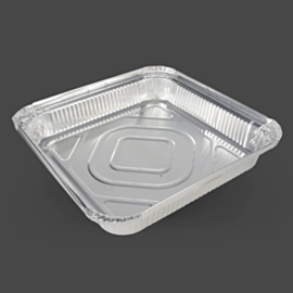 200 x Aluminium 9x9 Shallow Foil Containers - 9x9 inch Foil Food Trays 200 x Aluminium 9x9 Shallow Foil Containers - 9x9 inch Foil Food Trays