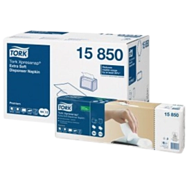 8000 x Tork Xpressnap White Dispenser Napkin - 2ply 2fold