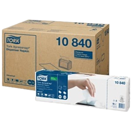 9000 x Tork Xpressnap White Dispenser Napkin - 1ply 4fold