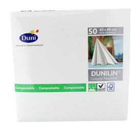 540 x 40 x 40cm Duni White Dunilin Napkin