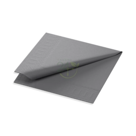 2400 x 24 x 24cm Duni Granite Grey Tissue Napkin 2ply