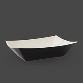 500 x Small Black Open Cardboard Chip Tray 500 x Small Black Open Cardboard Chip Tray