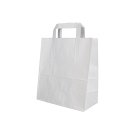 250 x 8 x 4 x 10" Plain White Medium SOS Carrier Bags