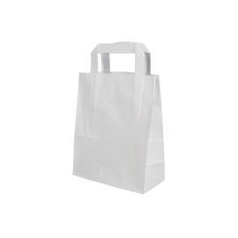 250 x 7 x 3 x 8.5" Plain White Small SOS Carrier Bags