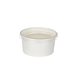 500 x 7oz White Paper Takeaway Portion Pots and PP Lids 500 x 7oz White Paper Takeaway Portion Pots and PP Lids