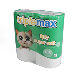 40 x Triple Max Luxury Toilet Roll 3Ply White 40 x Triple Max Luxury Toilet Roll 3Ply White