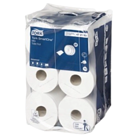 12 x Tork Smartone Mini White 2Ply Toilet Rolls 12 x Tork Smartone Mini White 2Ply Toilet Rolls