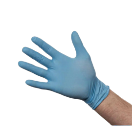 100 x Large Blue Vinyl Gloves - Powdered 100 x Large Blue Vinyl Gloves - Powdered