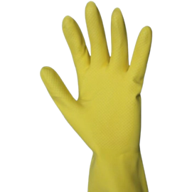 12 x Extra Large Household Rubber Gloves Yellow