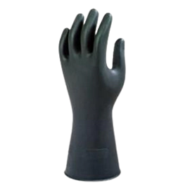 1 x Medium Black Household Rubber Gloves (Pair)