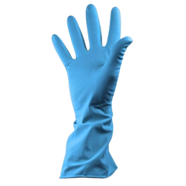 1 x Medium Pair Household Rubber Gloves Blue