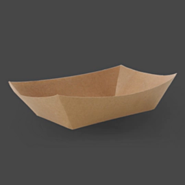 500 x Kraft Brown Open Cardboard Food Trays Large 217 x 155mm 500 x Kraft Brown Open Cardboard Food Trays Large 217 x 155mm