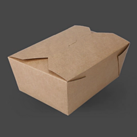 100 x No.4 Kraft Brown Leakproof Food Boxes - 98oz Kraft Takeaway Boxes with Lids 100 x No.4 Kraft Brown Leakproof Food Boxes - 98oz Kraft Takeaway Boxes with Lids