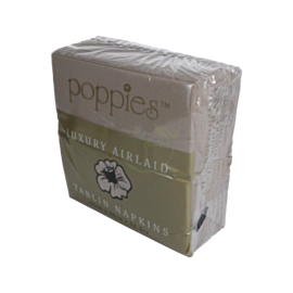 500 x 40cm Tablin Greige Airlaid Napkins - 8Fold
