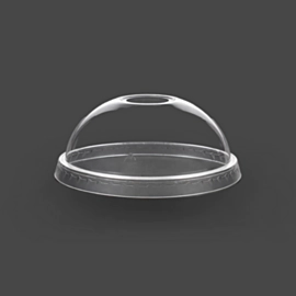 500 x Plastic Clear Domed Lid with Hole for 9oz - 12oz - 16oz - 20oz Clear Cups