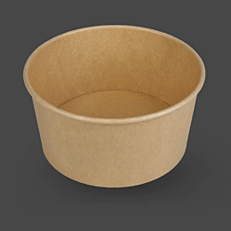 300 x 1000ml Kraft Food Bowl Round Cardboard Food Container