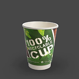 500 x 12oz 100% Recyclable Double Walled Paper Cups For Hot Drinks
