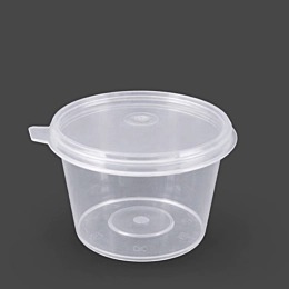 1000 x 4oz Microwavable Portion Pot with Hinged Lid