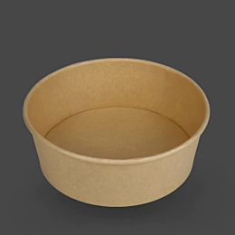 300 x 500ml Kraft Food Bowl Round Cardboard Food Container
