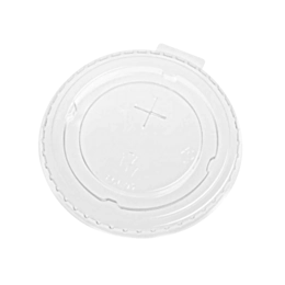 500 x Flat Lid with Straw Slot Recyclable