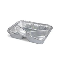 300 x 3 Compartment Aluminium Foil Food Trays Recyclable