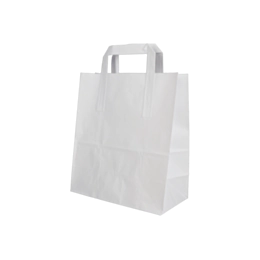 250 x 8 x 4 x 10" Plain White Medium SOS Carrier Bags