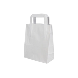250 x 7 x 3 x 8.5" Plain White Small SOS Carrier Bags