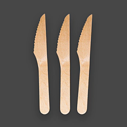 1000 x Disposable Wooden Knives