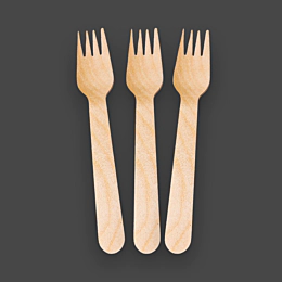 1000 x Disposable Wooden Forks