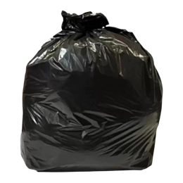 200 x 15kg Plain Black Refuse Bin Bag Recyclable