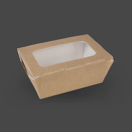 180 x Small Food to Go Takeaway Food Boxes with Window 500ml