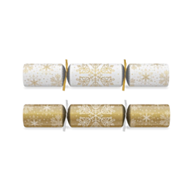 100 x 10" Snowflake Supreme Gold/White Christmas Cracker Mixed Box