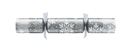 100 x 11" Silver Snowflake Foil Board Christmas Cracker