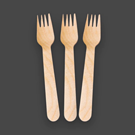 1000 x Disposable Wooden Forks