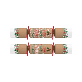 100 x 10" Teenage Cancer Trust Holly Jolly Kraft Charity Christmas Cracker