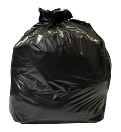 200 x 15kg Plain Black Refuse Bin Bag Recyclable